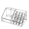 KW Collection Acrylic Makeup Organizer Cosmetic Storage Makeup Display Case Makeup Brush Holder Lipstick Dispenser Canister Bathroom Container (8.7x 5 x 3.2 in, 16 Partitions, Transparent) view 2