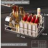 KW Collection Acrylic Makeup Organizer Cosmetic Storage Makeup Display Case Makeup Brush Holder Lipstick Dispenser Canister Bathroom Container (8.7x 5 x 3.2 in, 16 Partitions, Transparent) view 3