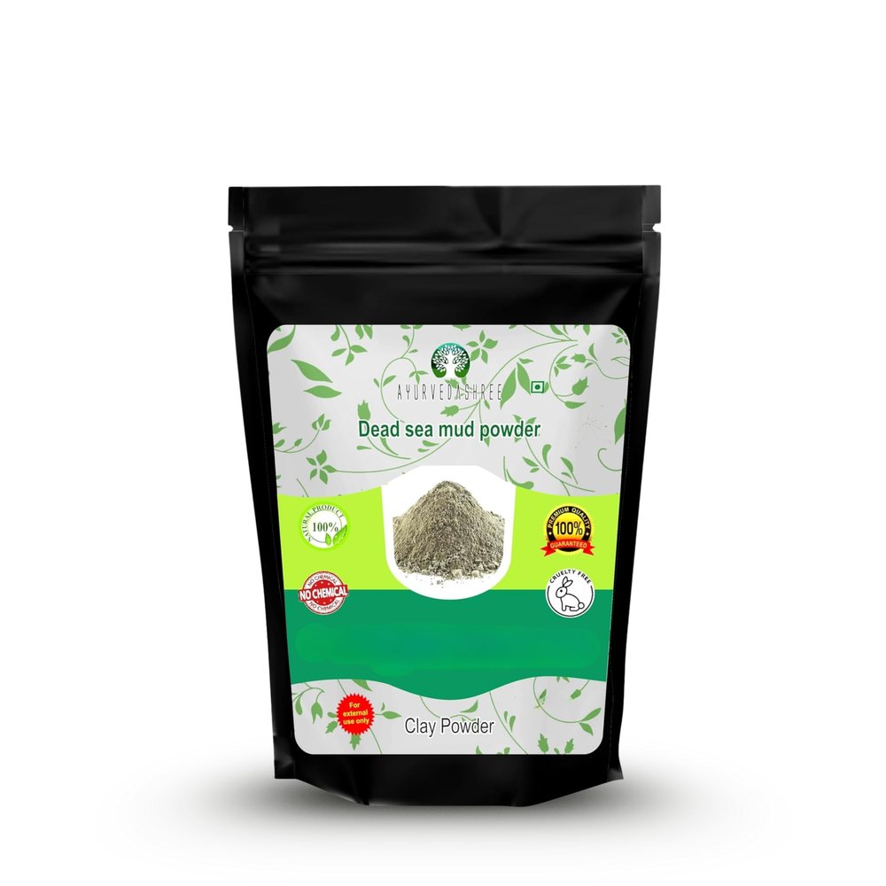 AYURVEDASHREE Dead Sea Mud 200 Gm | Nourishes Exfoliates Softens & Detoxify the Skin | DRY CLAY POWDER | 100% Only Dead Sea mud powder | Skin care | Facial Mask