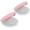 Beaupretty 2pcs Portable Loose Case Ultra Thin Makeup Compact Puff Mirror Elasticated Net Sifter view 3