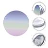 2pcs Ultra Thin Portable Loose Case Mirror Makeup Containers Compact Puff Storage view 2