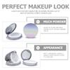2pcs Ultra Thin Portable Loose Case Mirror Makeup Containers Compact Puff Storage view 3
