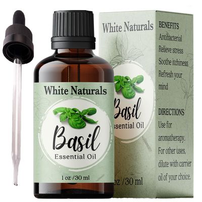 Basil Essential Oil,100% Pure & Natura, Therapeutic Grade Basil Oil for Aromatherapy, Great for Skin, Massage, Diffuser Candle & Soap Making, Plant Therapy 1 oz Bottle with Dropper