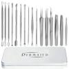 16 Pcs Blackhead Remover Tools Surgical Stainless Steel 410 | Pimple Popper Tool Kit | Stainless Steel Professional Pimple Extractor Tool Kit for Blackheads, Comdone, Acne, Zit, and Whiteheads view 1