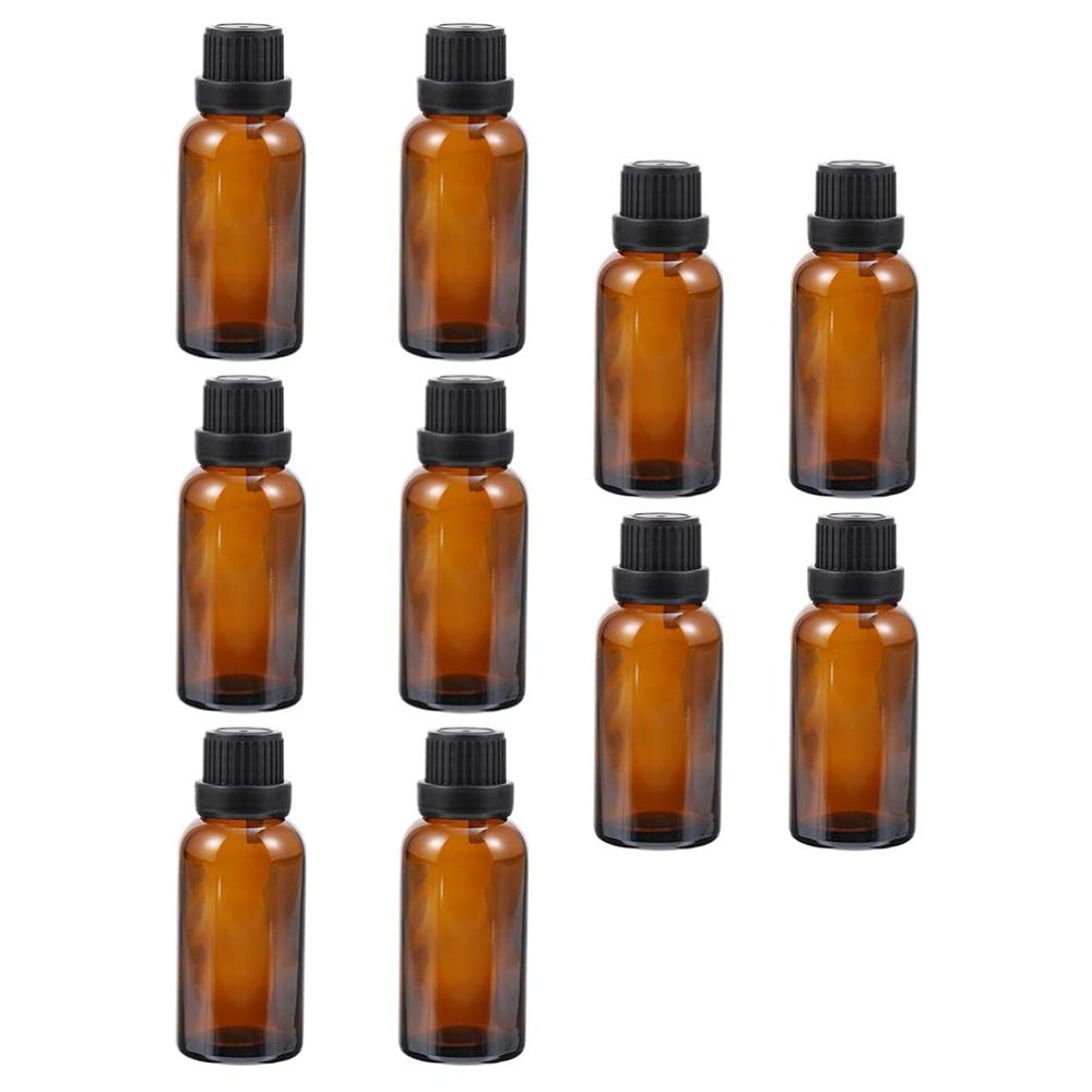 10pcs Blue Essential Oil Empty Bottle Dragonfly Hair Clip Perfume Small Terrarium Diffuser Car Empty Essential Oil Bottle Aromatherapy Container Lock Cover Big Head Glass