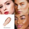 Oulac Highlighter Makeup Blush| 2 in 1 Powdery Cream Texture Blush & Highlighter| Golden Hour Makeup Bronzer Illuminating | Rich Colors &Blendable | Vegan & Cruelty-Free| F08 Glow Gold 4.8g view 2