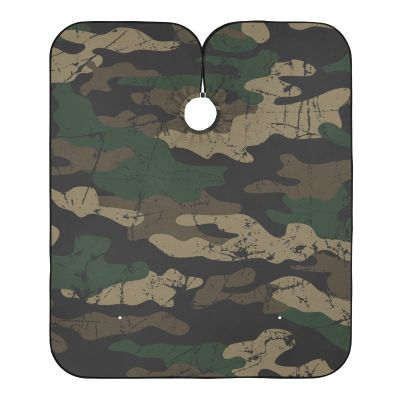 ALAZA Vintage Camouflage Barber Cape for Men Women, Waterproof Haircut Apron Beard Shaving Bib Hair Cutting Cloth 55 x 65 Inch