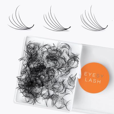 Eyesy Lash 500 Camellia Promade Fans - 5D 0.07 Size 7-9-11mm Curl C - Natural Premade Lash Fans for Eyelash Extensions 3 Lengths in 1 Loose Pre Made Eyelash Create Depth, Texture, Layer, Volume