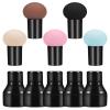 Beaupretty 5pcs Mushroom Shape Makeup Sponges Powder Puff for Liquid Foundation and Concealer Wet Dry Use Skin-friendly Material Storage Cover Random Colors view 1