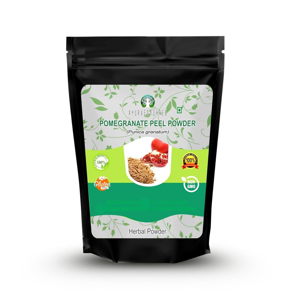 AYURVEDASHREE Pomegranate Peel Powder 200 Gm | Antioxidant for Skin | Promotes Youthful Skin | Natural Punica Granatum | Gluten Free & Non GMO | Skin Care