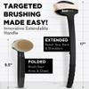 Bearback Dry Brushing Body Brush with Natural Bristles - Premium Exfoliating Brush for Shower or Dry Brushing | Long Folding Handle, Removable Brush Head view 2