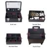 DWLOMHE Makeup Artists Multifunction Lighted Cosmetics Rolling Case and Tilt Mirror Lighted Cosmetics Organizer Storage Case Box, Large Lighted Vanity Case with Mirror Wheeled Organizer view 3