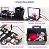 DWLOMHE Makeup Artists Multifunction Lighted Cosmetics Rolling Case and Tilt Mirror Lighted Cosmetics Organizer Storage Case Box, Large Lighted Vanity Case with Mirror Wheeled Organizer view 4