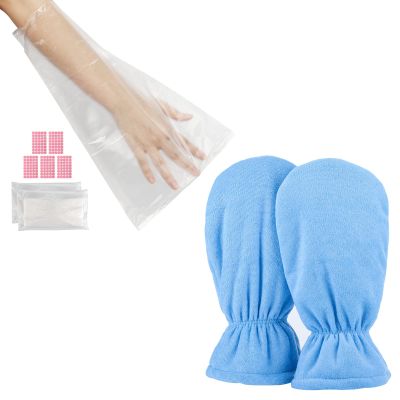 Paraffin Wax Bags for Hands and Feet, Segbeauty 200pcs Plastic Paraffin Wax Liners, Paraffin Heated Hand SPA Mittens for Hot Wax Hand thera-py Paraffin Thermal treat-ment SPA Wax Warmer