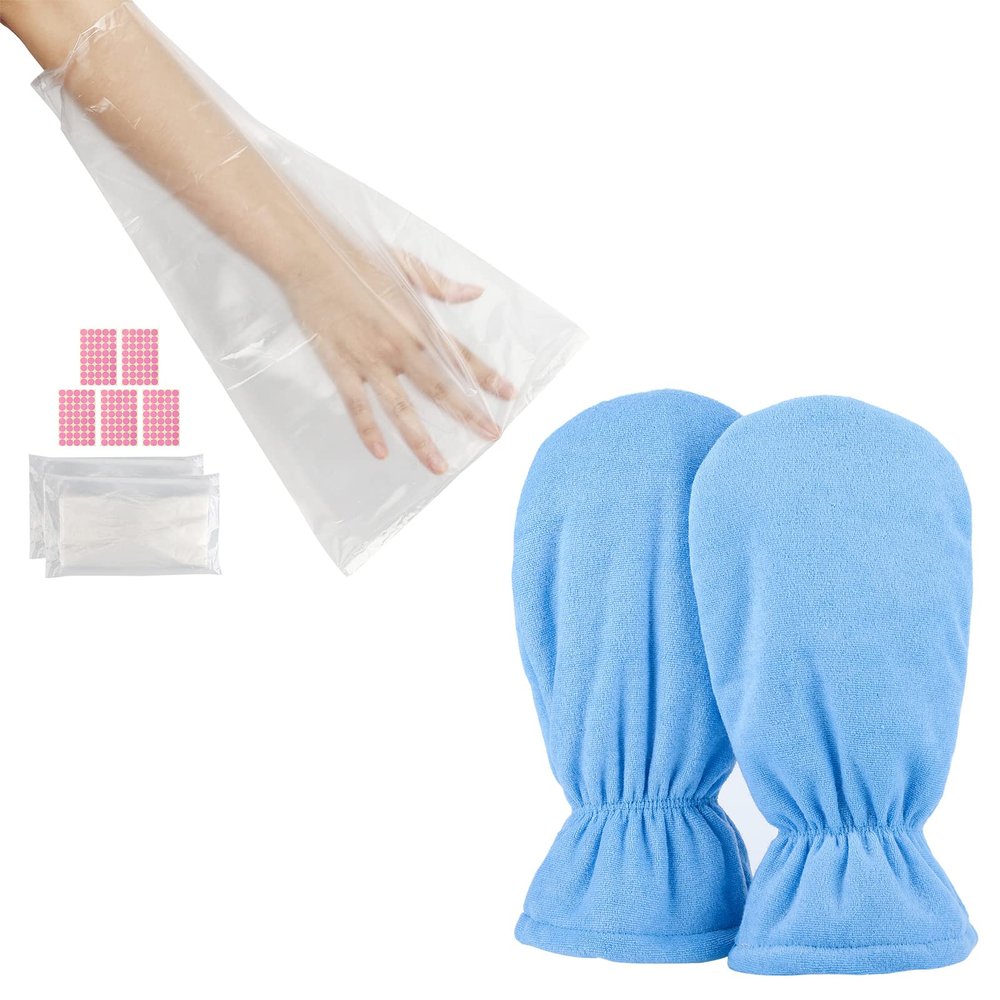 Paraffin Wax Bags for Hands and Feet, Segbeauty 200pcs Plastic Paraffin Wax Liners, Paraffin Heated Hand SPA Mittens for Hot Wax Hand thera-py Paraffin Thermal treat-ment SPA Wax Warmer