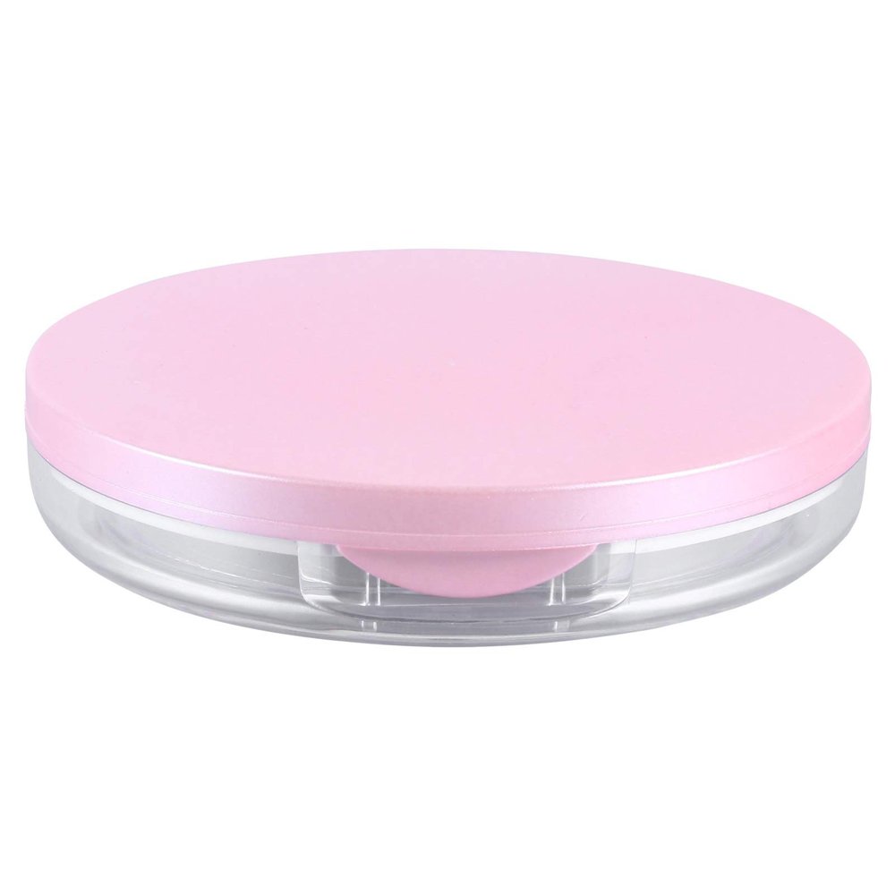 KALLORY 2pcs Portable Loose Powder Box with Puff Cosmetic Container for Loose Powder Easy to Clean Lightweight and Reusable Makeup Case for Women and Girls