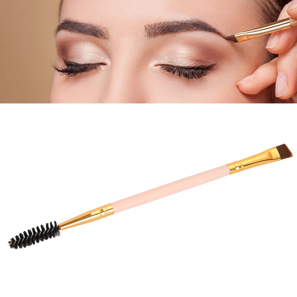 Double Ended Eyebrow Brush, Create A Three-Dimensional Eyebrow Make Up Angled brow brush, for eyebrow powders, waxes()
