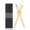Eyebrow Ruler, Adjustable Accurate Positioning Stainless Steel Material Gold Design Brow Measuring Tool view 1