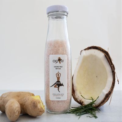 Cocoroo Coconut Milk Bath Soak - Empower - Lemongrass & Ginger - 10 Ounce