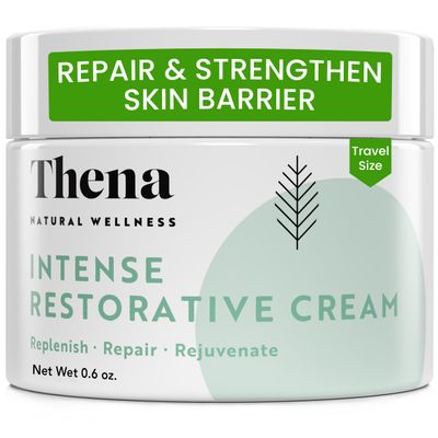 Barrier Repair Organic Face Cream Moisturizer with Ceramides Squalane Centella & Niacinamide, Fragrance Free, Non-Comedogenic, Gentle Soothing Hydration For Dry, Sensitive, Normal Skin, Travel Size
