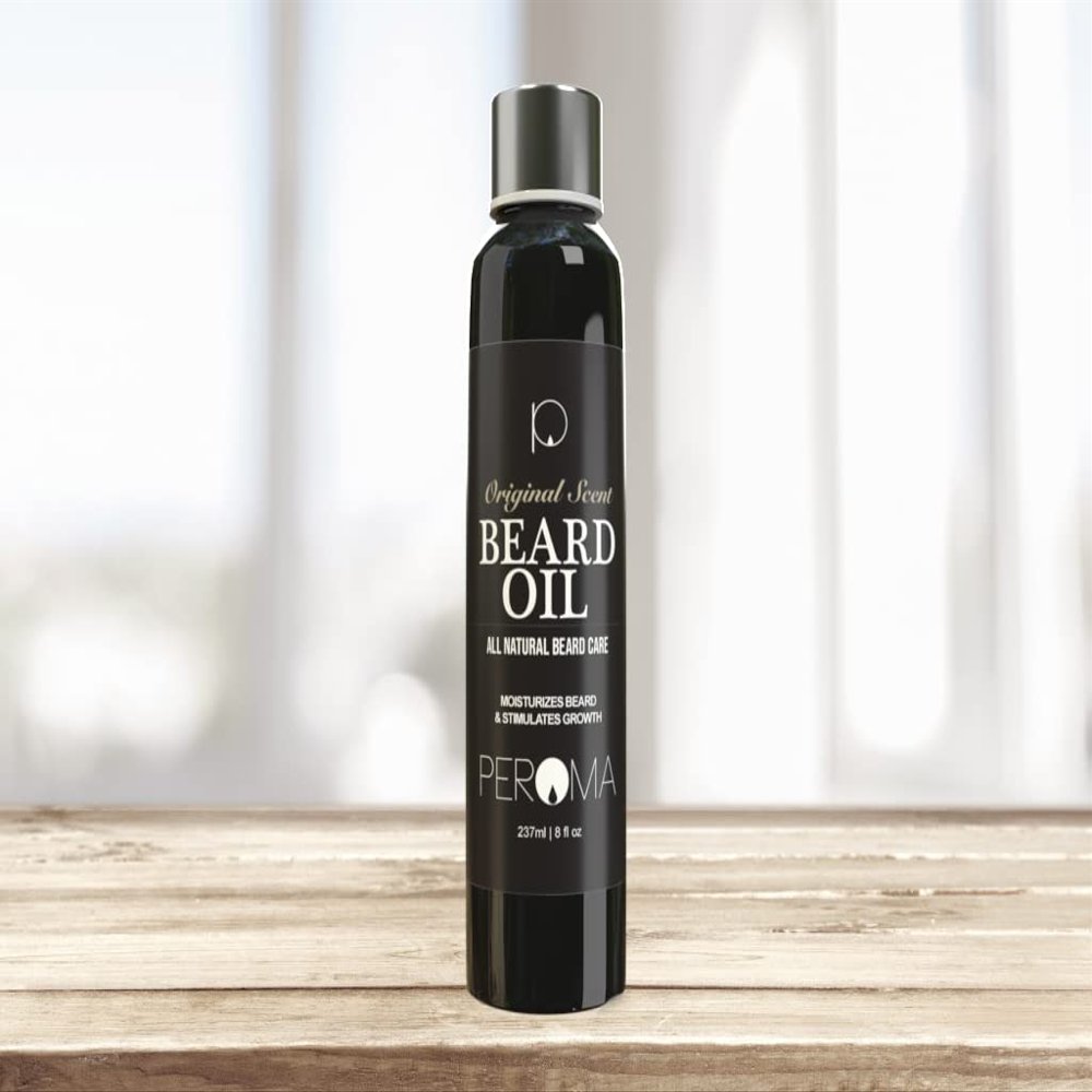 Peroma Beard Oil - is a conditioner used to moisturize, soften beard hair, and promote beard growth. Our Beard Oil is also effective for moisturizing the skin beneath, giving your beard a fuller, softer, and tamer appearance.
