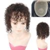 12in Curly Human Hair Toppers for Women,16*18 Large Silk Base Simulation Head Spin Hair Piece Clip on Toupee Breathable Adding Extra Hair Volume for Thinning Hair Loss Hair view 1