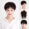 12in Curly Human Hair Toppers for Women,16*18 Large Silk Base Simulation Head Spin Hair Piece Clip on Toupee Breathable Adding Extra Hair Volume for Thinning Hair Loss Hair view 2