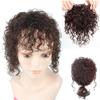 12in Curly Human Hair Toppers for Women,16*18 Large Silk Base Simulation Head Spin Hair Piece Clip on Toupee Breathable Adding Extra Hair Volume for Thinning Hair Loss Hair view 1