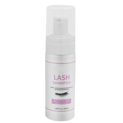 1.69oz Eyelash Cleanser + Washing Brush, Eye and Eyelash Cleansing Mousse, Safe and Gentle Formula Eyelash Shampoo
