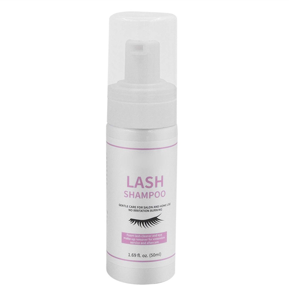 1.69oz Eyelash Cleanser + Washing Brush, Eye and Eyelash Cleansing Mousse, Safe and Gentle Formula Eyelash Shampoo