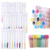 60 Pcs Mix Colored Lash Pattern Lash Disposable Mascara Brushes Diamond Eyelash Spoolies Makeup Brush Mascara Wand in Sanitary Tube Lash Supplies view 1