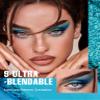 Blue Eyeshadow Palette for Women Blue Eye Shadow 9 Color Matte Shimmer Glitter Eye Makeup Palette Long Lasting Pigmented Eyes Makeup-9Blue view 2