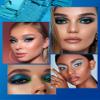 Blue Eyeshadow Palette for Women Blue Eye Shadow 9 Color Matte Shimmer Glitter Eye Makeup Palette Long Lasting Pigmented Eyes Makeup-9Blue view 4
