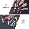 Beaupretty 100pcs Rainbow Lollipop Nail Art Accessories for Decor Unique Manicure Decor Props for Home Salon Smooth Design for Fingernails and Toenails view 3