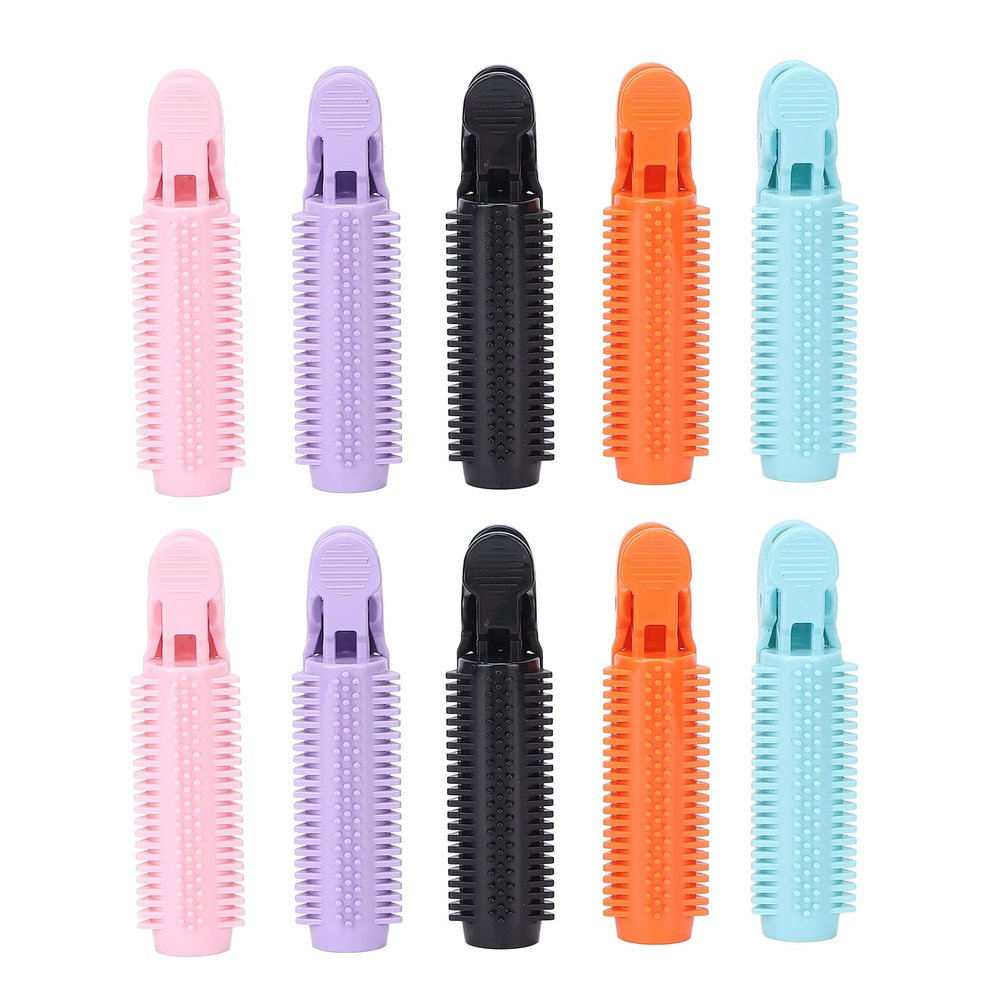 10pcs Curling Rollers, Volumizing Clips for Roots, Damage-Free Fast Curl Styling Tool, Portable Volume Enhancer
