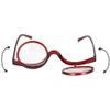 Aisi Magnifying Makeup Glasses Eye Make Up Spectacles Flip Down Lens Folding Cosmetic Glasses for Women (Double Lens + Red, 2) view 4