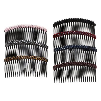 Beaupretty 7pcs Rhinestone Crystal Hair Side Combs Sparkly Teeth Hair Accessories for Women and Girls Elegant Decorative Hairpins for Special Occasions