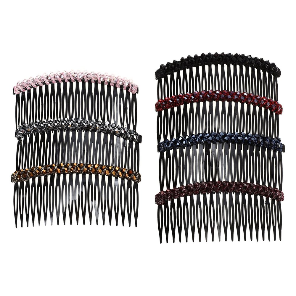 Beaupretty 7pcs Rhinestone Crystal Hair Side Combs Sparkly Teeth Hair Accessories for Women and Girls Elegant Decorative Hairpins for Special Occasions
