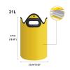Melairya Portable Collapsible Foot Basin, 21L Pedicure Foot Spa for Travel, Multifunctional Foot Bath Tubs for Soaking Feet, Folding Water Bucket (Yellow, Size : 27x47cm) view 2