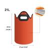 Melairya Portable Collapsible Foot Basin, 21L Pedicure Foot Spa for Travel, Multifunctional Foot Bath Tubs for Soaking Feet, Folding Water Bucket (Orange, Size : 27x47cm) view 2