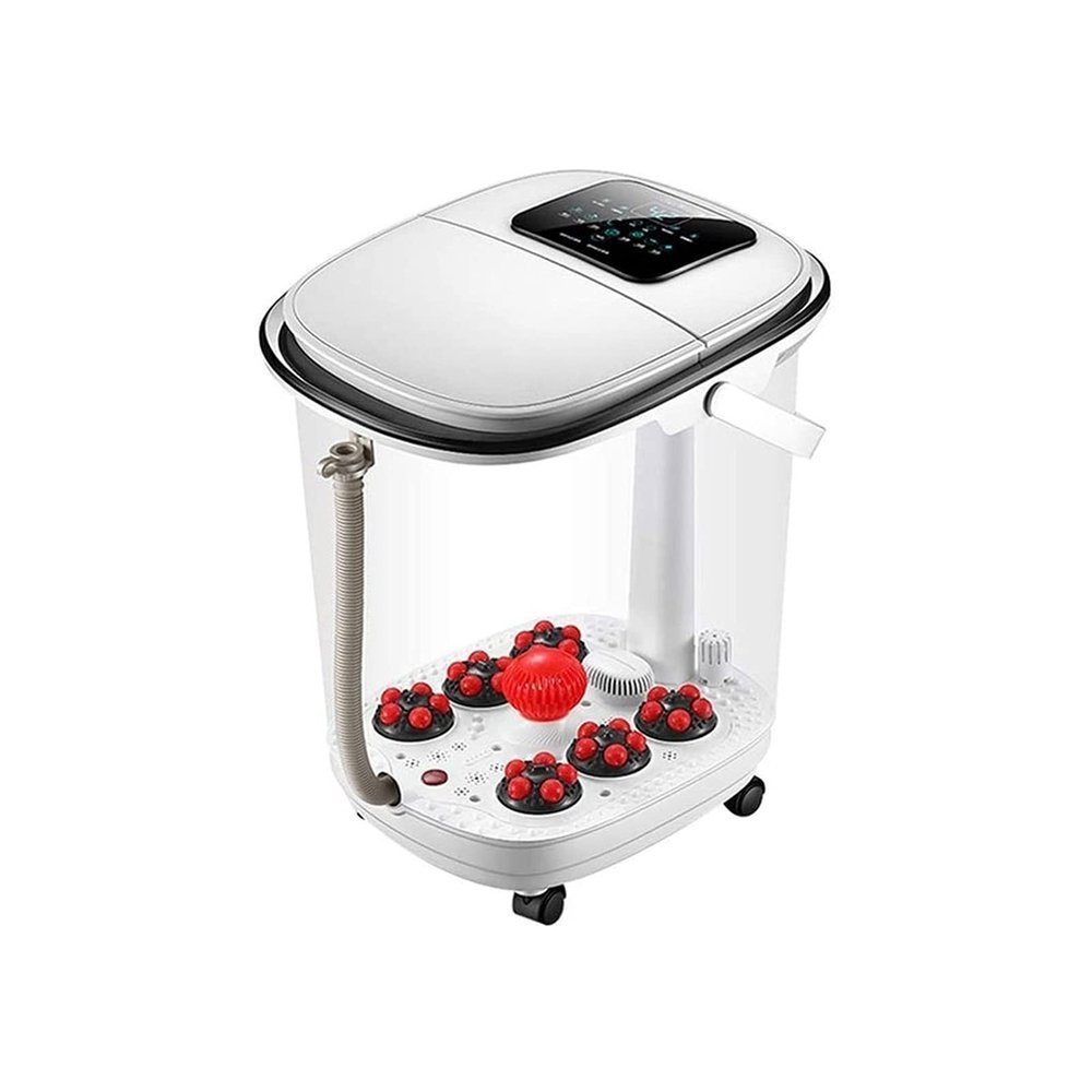 HHWKSJ Foot Spa, Toe Touch Controlled Foot Bath with Removable Pumice Stone
