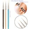 Nail Art Brushes Kit Gel Polish Nail Art Design Pen Painting Tools Brush Set, Builder Gel Brush, Nail Art Liner Brush, Nail Dotting Pen, DIY Manicure view 2