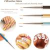 Nail Art Brushes Kit Gel Polish Nail Art Design Pen Painting Tools Brush Set, Builder Gel Brush, Nail Art Liner Brush, Nail Dotting Pen, DIY Manicure view 3