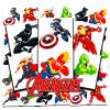 Marvel Avengers Tattoos Party Favors Bundle ~ 72 Perforated Individual 2" x 2" Temporary Tattoos for Kids Boys Girls (Avengers Party Supplies) view 1