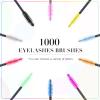 1000 Pcs Disposable Eyelash Mascara Brushes Mascara Wand Eyelash Spoolies Brush Applicators Eyebrow Comb for Eye Makeup Lash Extension, 3.86 Inches, 10 Color view 3