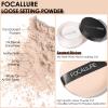 FOCALLURE Oil Control Loose Face Powder, Translucent Loose Setting Powder, Shine-Free Matte Finishing Powder, Long-lasting & Lightweight Sets Foundation Makeup, Includes Velour Powder Puff, Ivory view 2