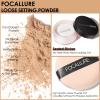FOCALLURE Oil Control Loose Face Powder, Translucent Loose Setting Powder, Shine-Free Matte Finishing Powder, Long-lasting & Lightweight Sets Foundation Makeup, Includes Velour Powder Puff, Wheat view 2