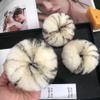 Ponytail Holder Premium Rabbit Fur Elastic Scrunchies Sweet Hair Band Bracelets Fluffy Hair Holder Wristband Furry Hair Tie Ring view 2