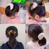 Ponytail Holder Premium Rabbit Fur Elastic Scrunchies Sweet Hair Band Bracelets Fluffy Hair Holder Wristband Furry Hair Tie Ring view 4
