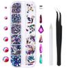 1788 Pcs Multi-color Flatback Rhinestones Set for Nail, Art, Crafts, Makeup, Tumblers Glitter Round with Tweezers and Picking Pen view 1